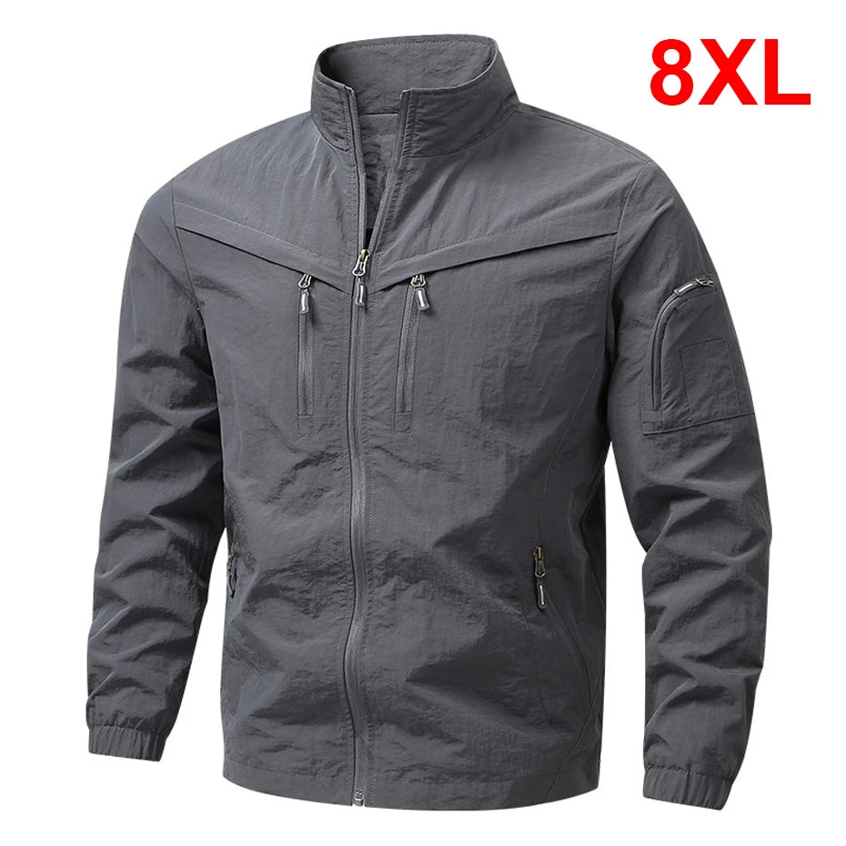 Men's Windbreaker Jacket Waterproof Windshield Hooded Thin Coat Male Lightweight Water Proof Wind Breaker Fishing Outwear Spring