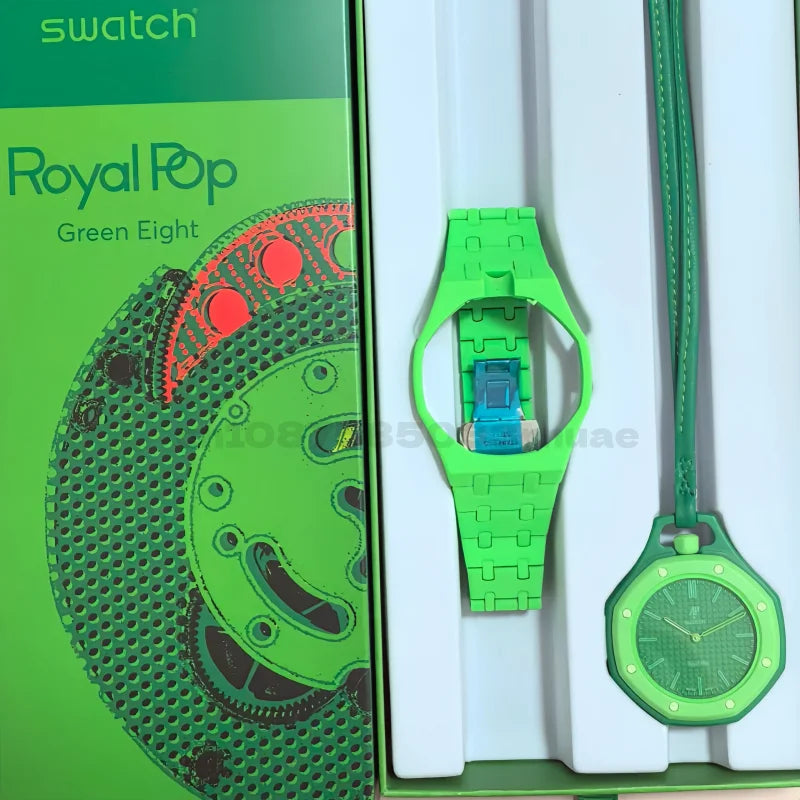 1:1 AP SWATCH Joint Watch Quartz Strap AP Swatch Logo Replica Royal Oak Pocket Watch Couple Watch Exquisite Birthday New Gift