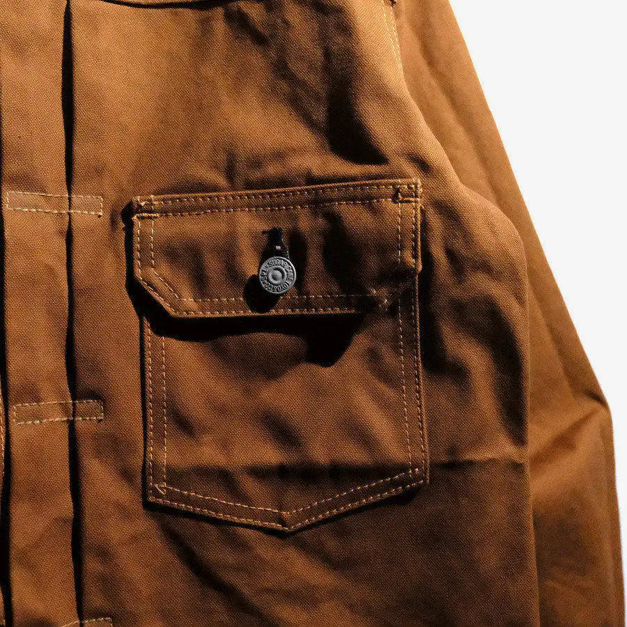 SUGAR CANE & CO 1953 Type 2 13oz Brown Red Ear Japanese Cotton Canvas Jacket