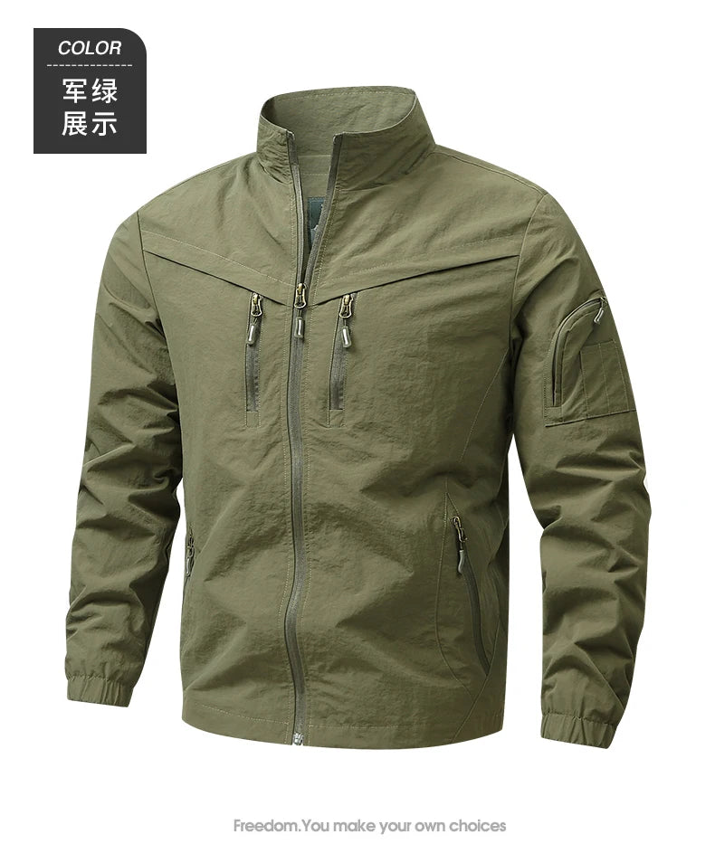 Jacket Men's Spring Autumn New Men Jacket Solid Color Hooded Jackets Casual Coat Men's Business Coats Size M-5XL 6XL 7XL 8XL 991