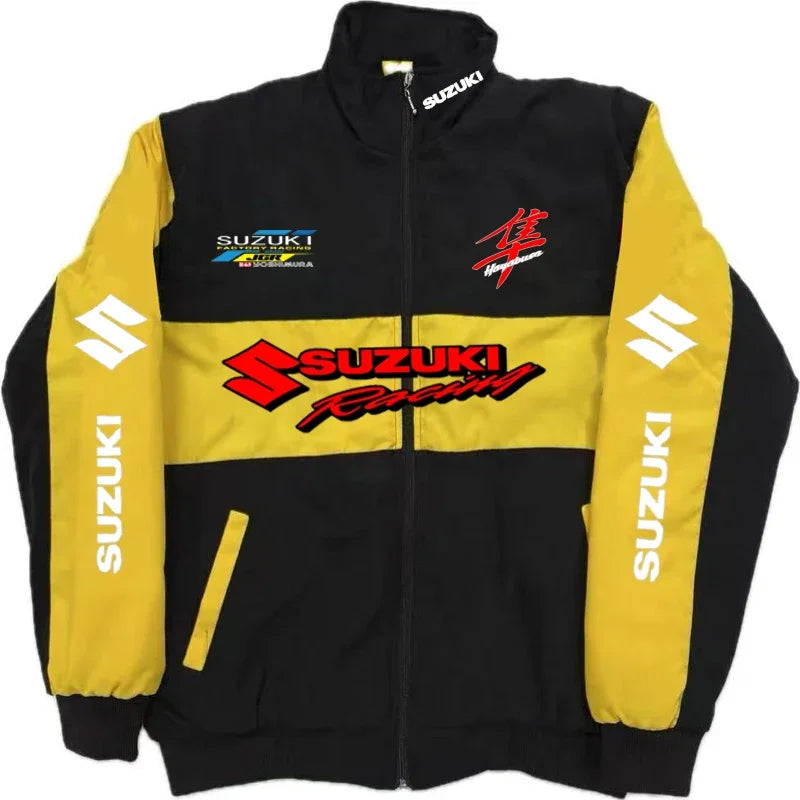 Suzuki Racing Jacket Fashionable Motorcycle Riding Jacket Men and Women Providing Warm Cycling Baseball Y2k Jacket Men Clothing