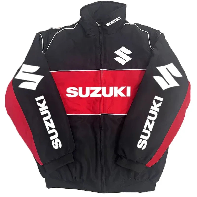 Suzuki Racing Jacket Fashionable Motorcycle Riding Jacket Men and Women Providing Warm Cycling Baseball Y2k Jacket Men Clothing