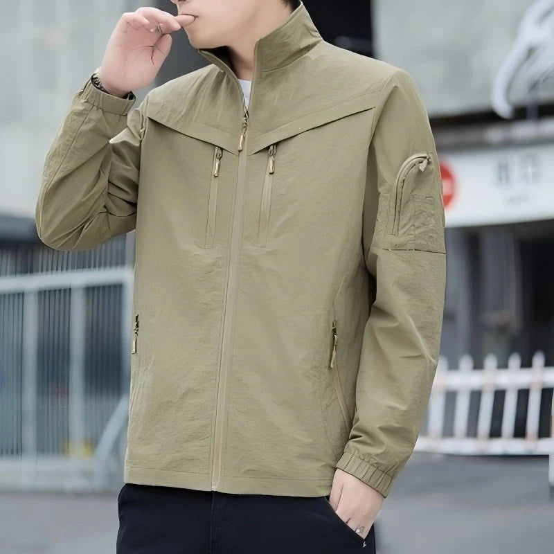Fashion Jackets Multi-pocket Top Autumn Men's Casual Loose Cargo Jacket Outdoor Climbing Camping Windproof and Waterproof Coat