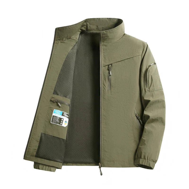 Men's Windbreaker Jacket Waterproof Windshield Hooded Thin Coat Male Lightweight Water Proof Wind Breaker Fishing Outwear Spring