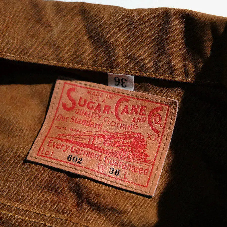 SUGAR CANE & CO 1953 Type 2 13oz Brown Red Ear Japanese Cotton Canvas Jacket