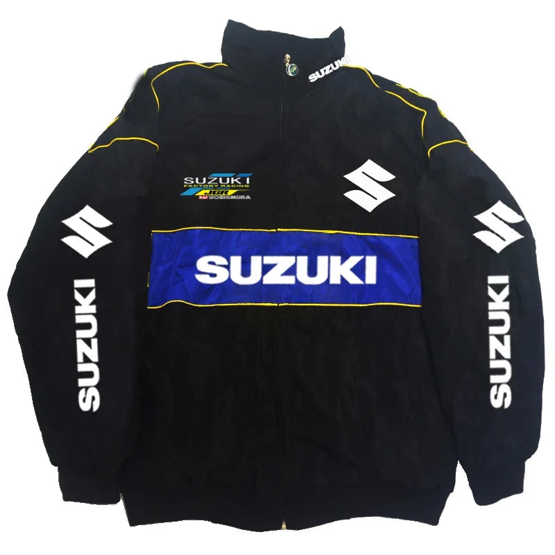 Suzuki Racing Jacket Fashionable Motorcycle Riding Jacket Men and Women Providing Warm Cycling Baseball Y2k Jacket Men Clothing
