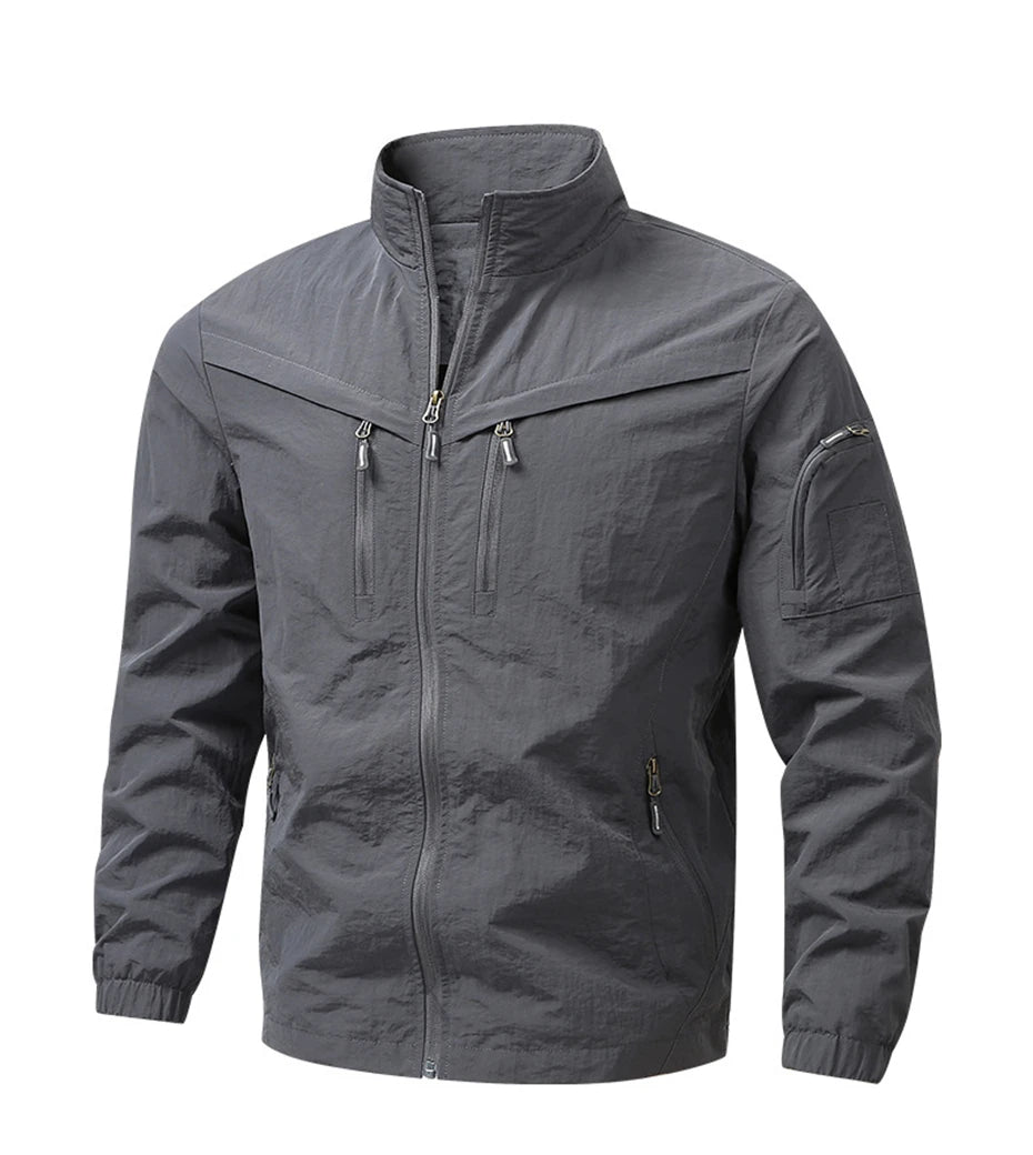 8XL Plus Size Camp Jacket Men Outerwear Outdoor Male Fashion Casual Windbreaker Jacket Big Size 8XL