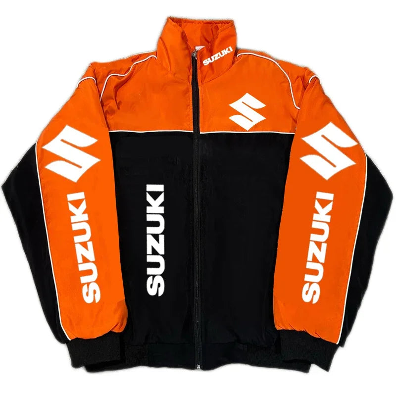 Suzuki Racing Jacket Fashionable Motorcycle Riding Jacket Men and Women Providing Warm Cycling Baseball Y2k Jacket Men Clothing