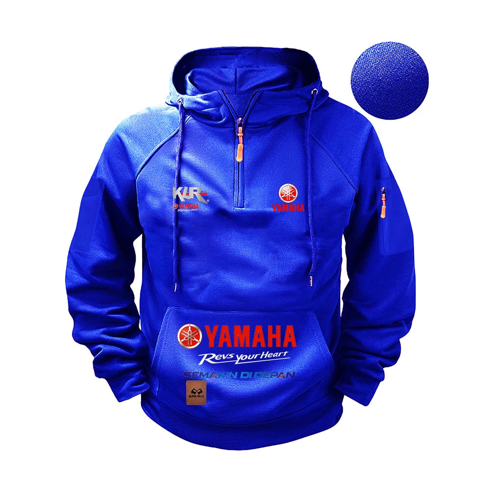 Yamaha's new autumn and winter men's sweater hoodie in 2025, outdoor street sports and casual brand printed hoodie, casual sweat