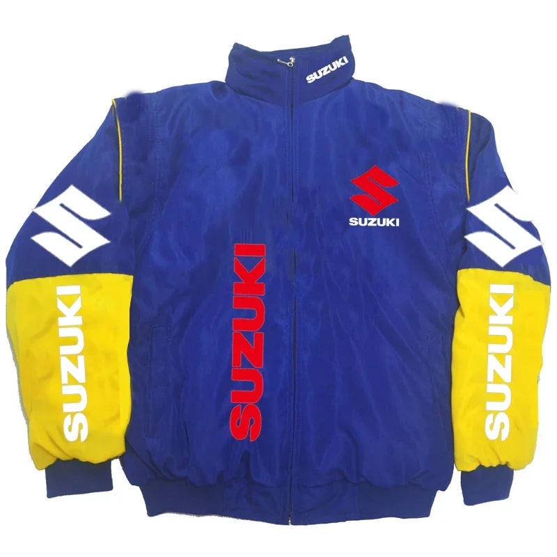 Suzuki Racing Jacket Fashionable Motorcycle Riding Jacket Men and Women Providing Warm Cycling Baseball Y2k Jacket Men Clothing