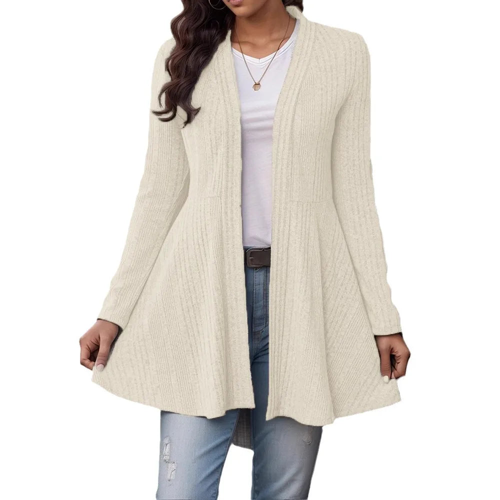 2026 Autumn and Winter New Women's Clothing Pit Strip Polished Cardigan Casual Top