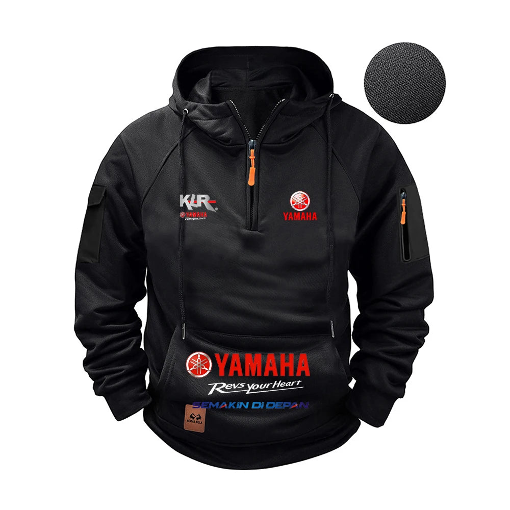 Yamaha's new autumn and winter men's sweater hoodie in 2025, outdoor street sports and casual brand printed hoodie, casual sweat