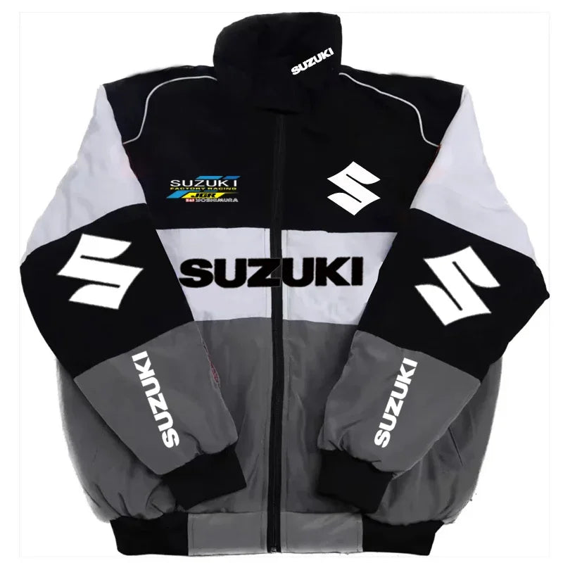 Suzuki Racing Jacket Fashionable Motorcycle Riding Jacket Men and Women Providing Warm Cycling Baseball Y2k Jacket Men Clothing