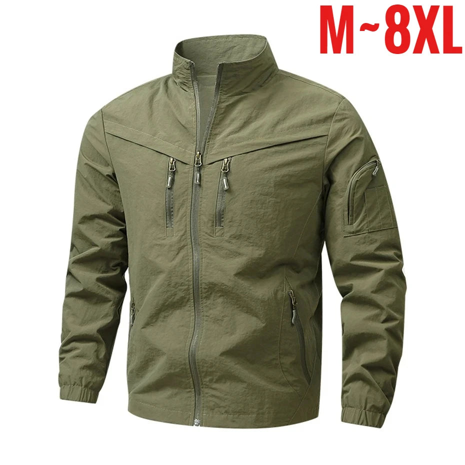 Men's Windbreaker Jacket Waterproof Windshield Hooded Thin Coat Male Lightweight Water Proof Wind Breaker Fishing Outwear Spring