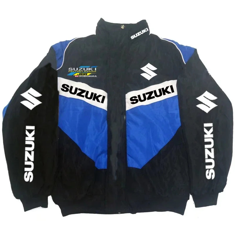 Suzuki Racing Jacket Fashionable Motorcycle Riding Jacket Men and Women Providing Warm Cycling Baseball Y2k Jacket Men Clothing