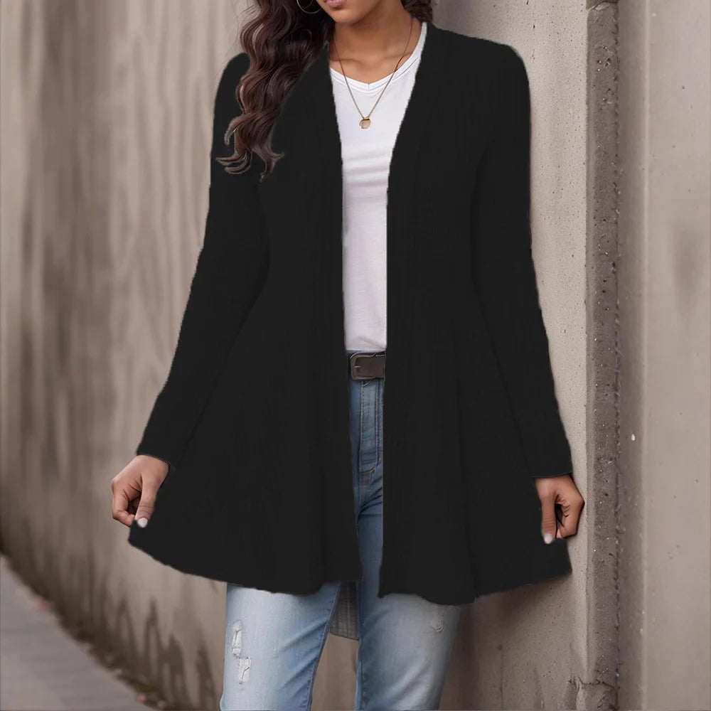 2026 Autumn and Winter New Women's Clothing Pit Strip Polished Cardigan Casual Top