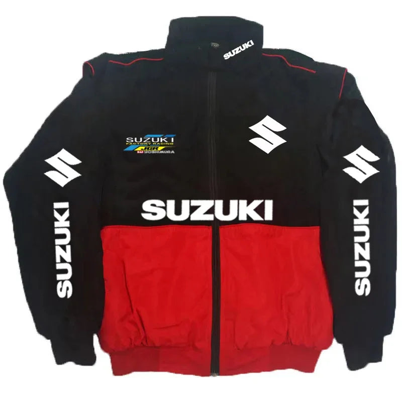 Suzuki Racing Jacket Fashionable Motorcycle Riding Jacket Men and Women Providing Warm Cycling Baseball Y2k Jacket Men Clothing