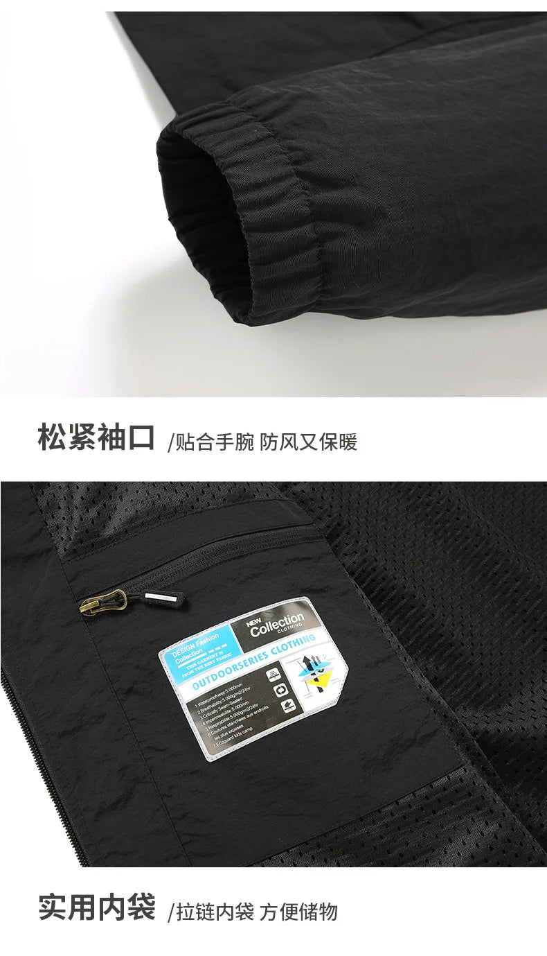 2026 New Large Size Men's Jacket Multi-Pocket Casual Outdoor Charge Jacket Jacket Windproof