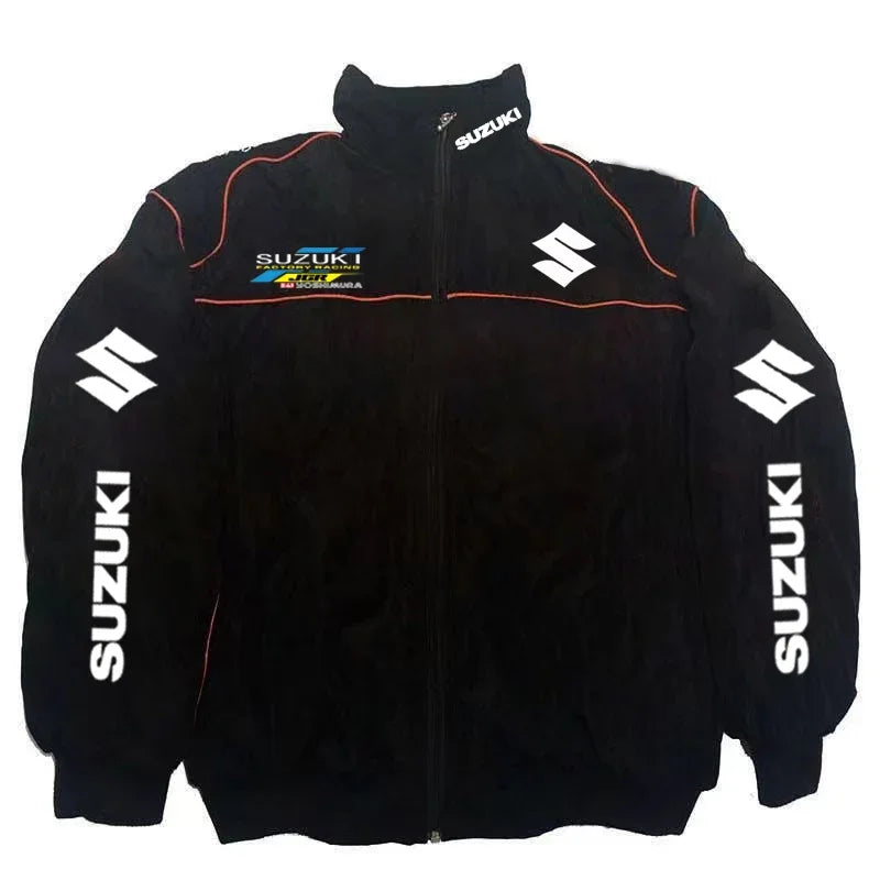 Suzuki Racing Jacket Fashionable Motorcycle Riding Jacket Men and Women Providing Warm Cycling Baseball Y2k Jacket Men Clothing