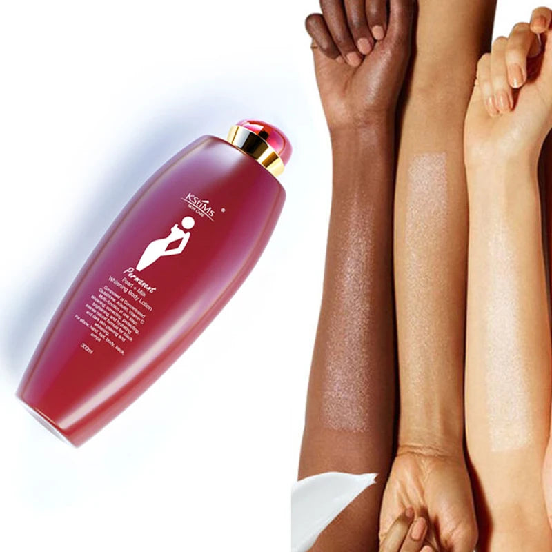 Korea Women Whitening Coconut Pearl Milk Body Lotion Whitening Skin Body Lotion Lightening for Dark Skin and Black Skin 300ml